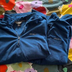 2 Eddie Bauer Men’s Swestshirts, quarter zip